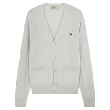 MAISON KITSUNE フォックス ヘッド カーディガン ライトグレー EM00557KT1036 LG 49391938
