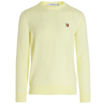 MAISON KITSUNE Fox Kopf Strick Lightgelb IU00504KT1036 P720 49391951