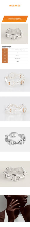 HERMES Ring Chandal Silber 49392932 [P]