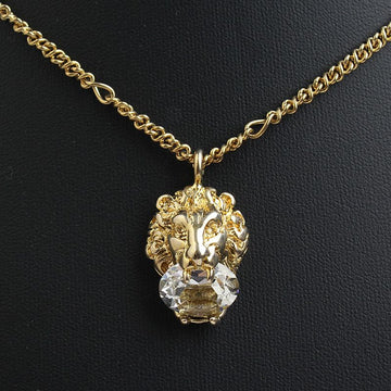 Gucci Leonedoro Crystal Gold-Plated Necklace 12345 49467717