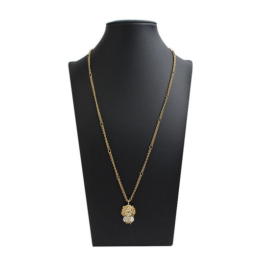 GUCCI Leonedoro Kristall goldene Halskette 49467717