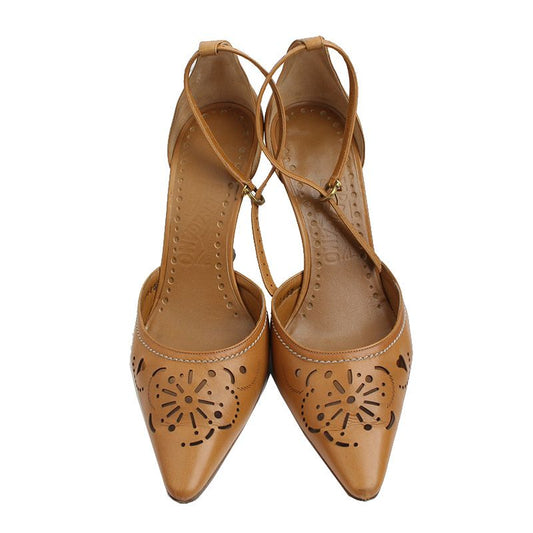 SALVATORE FERRAGAMO Kamel-Hüfthalter-Schuhe 6,5 49528419