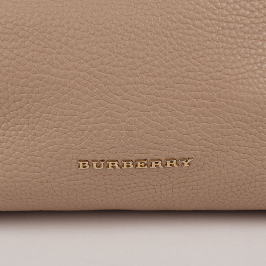 BURBERRY 3965696 スモール ベージュ グレインレザー グリーンウッド ボーリング トート兼ショルダーバッグ 49248425