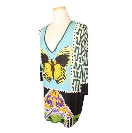 Mary Katrantzou Green Tone Print Top M 77 88 49869295