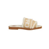 CHLOE Woody Logo Strap Shearling Sandalen 275 49869660 [P]