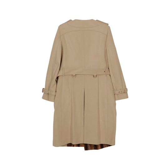 Burberry Beige Cashmere Belted Double Breasted Coat Size 8 8046678 49856213