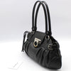 SALVATORE FERRAGAMO 21-6317 schwarze Leder Geldbörse mit Golddetails 49946260 [P]
