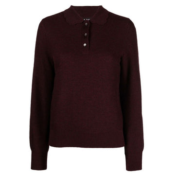 APC オリビア カラ ウール ニット WVBBO F23173 PGB 50334873