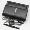 Saint Laurent Black Silver Monogram Sunset Medium Chain Shoulder Bag 442906 50483709 [P]