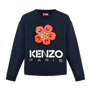 Kenzo 23SS Flower Logo Fleece Sweatshirt Navy 2SW036 4ME 77 50503782
