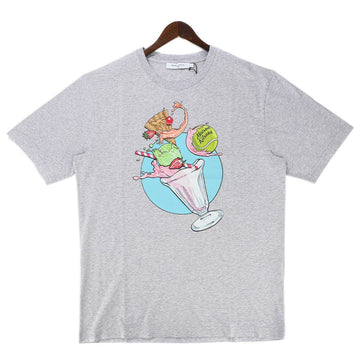 Maison Kitsune Men's Short Sleeve T-Shirt in Light Grey Melange 50652980