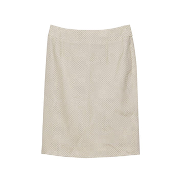 SAINT LAURENT 145093 アイボリー シルク スカート 36サイズ 50549504