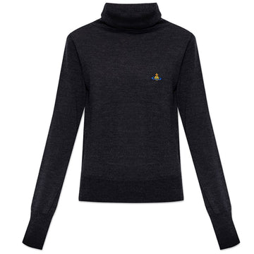 VIVIENNE WESTWOOD Merino-Woll-Hochkragen mit ORB-Logo 1803001H Y0006 P411 50678585