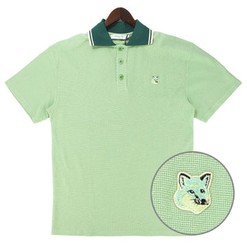 MAISON KITSUNE (KM00209KJ0104 MINT) Herren Fox Kopf Polo Kurzarm T-Shirt 50742537