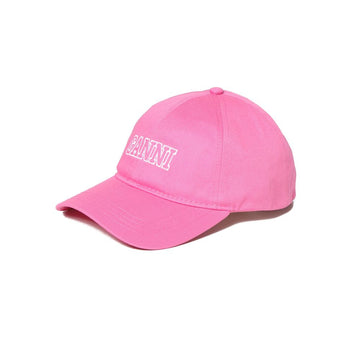 Ganni 23SS Signature Logo Embroidered Cap Pink A4603 393 50792100
