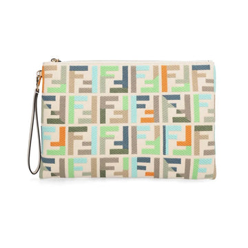 FENDI FF Logo Flach große Clutch 8N0178 AJB8 F1LA3 51106243