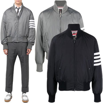 THOM BROWNE サイドストライプボンバーパディング MJD103X 07259 035 415 47662202
