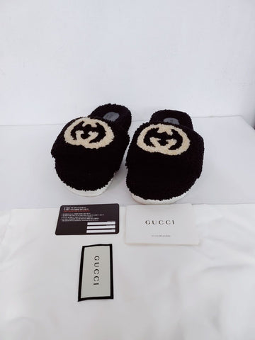 GUCCI Interlocking G Merinowoll Sandalen Slipper 36/230 51282769