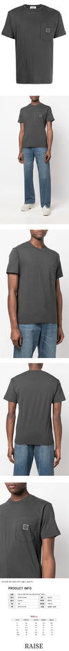Stone Island Logo Pocket T-Shirt Charcoal V0065 761521957 51339817 [P]
