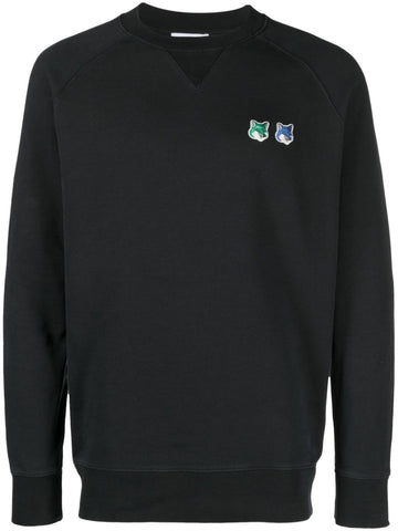 Maison Kitsune Double Fox Sweatshirt / Black (KM00303KM0001) 51401155