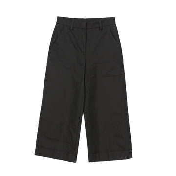 MONCLER ブラックコットンワイドクロップパンツ 38 51346912