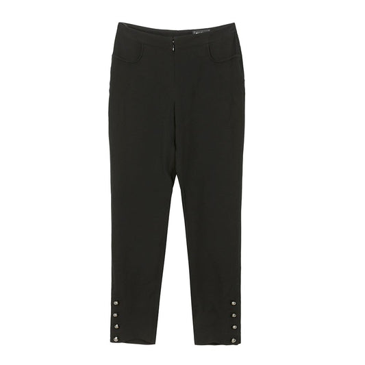 CHANEL P50768V37527 schwarze Seidenhose mit Knopfdetails 36 51496803