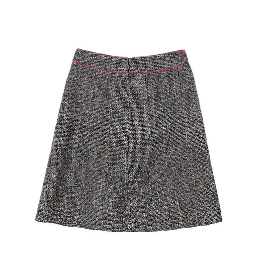 CHANEL ブラックマルチカラーツイードスカート 40 51502176