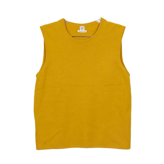 HERMES マスタード カシミヤ ニット ベスト タップ 51499237