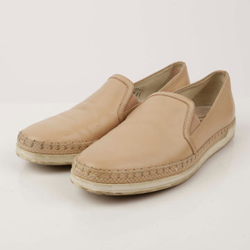 TODS ピンクベージュレザー スリッポン 37 51112827