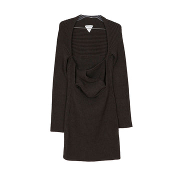 Bottega Veneta Brown Rib Knit Dress 42 51904422
