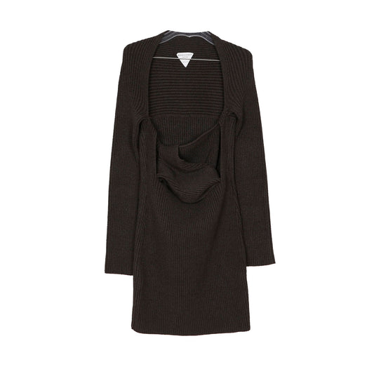 BOTTEGA VENETA Braunes Rippstrickkleid 42 618644 51904422