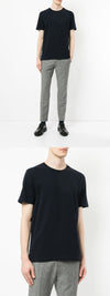 THOM BROWNE Rundhals-T-Shirt mit drei Streifen Grau MJS056A 52175308 [P]