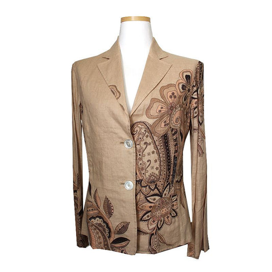 VALENTINO Linenjacke in Sandbeige 44 52176424