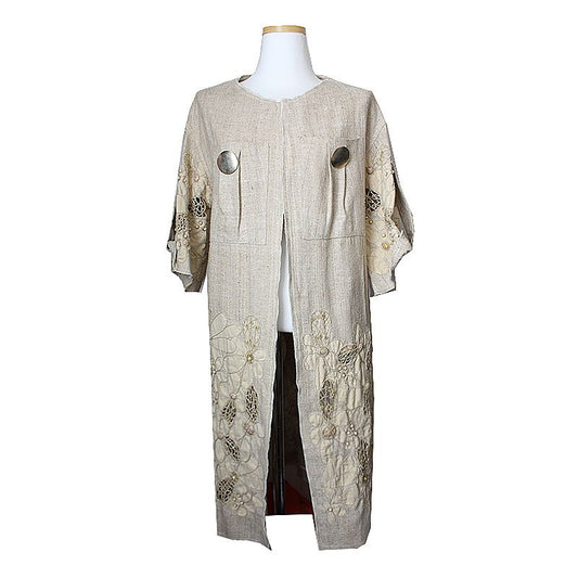 MAURIZIO PECORARO Beige Leinen Langjacke 55 52177304