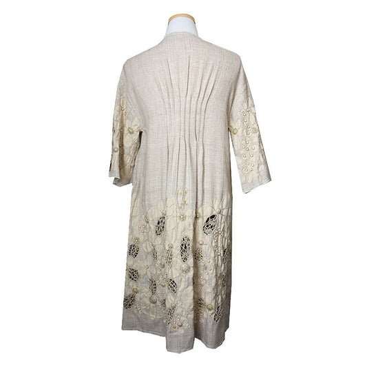 MAURIZIO PECORARO Beige Leinen Langjacke 55 52177304