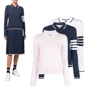 THOM BROWNE ビスコースジャージーティッピングポロフルオーバー FKA415A 52309772