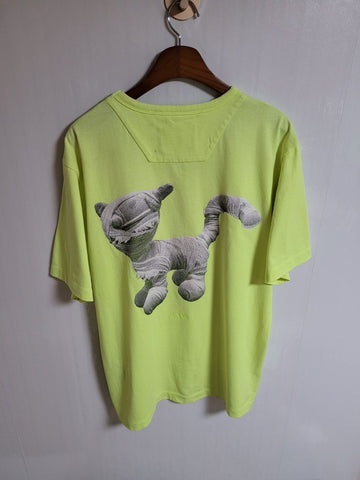 JUUN.J ネオンバンデッドキャット刺繍オーバーサイズ半袖Tシャツ 46 JC8942P02F 52530402