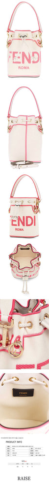 FENDI モントレゾ ロゴ ミニ バケットバッグ 8BS010 ANXE F1LG7 48875804 [P]