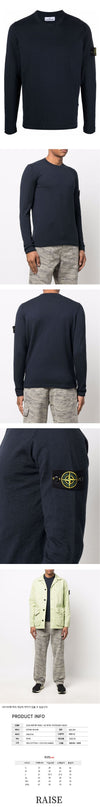 STONE ISLAND ストーンワッペンラウンドニットネイビー V0020 52683344 [P]