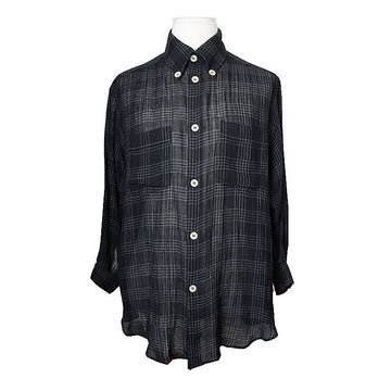 Armani Collezioni Black Check Men's Shirt 110 52741480