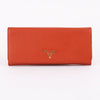 Prada Saffiano Gold-Plated Orange Women's Long Wallet 52779659 [P]