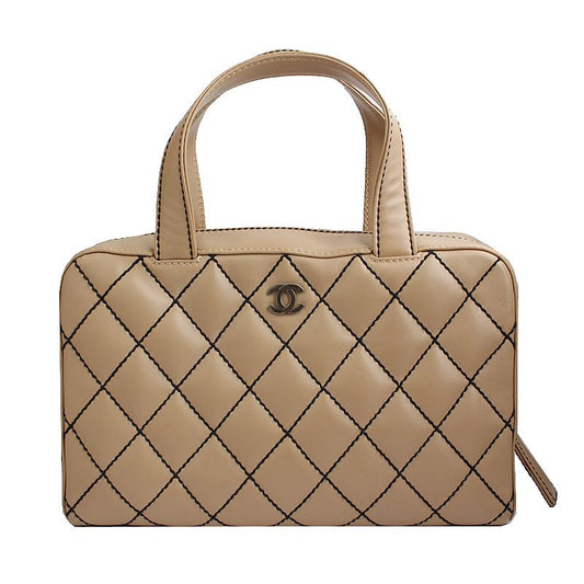 CHANEL Beige Lambskin Stitched Tote Bag 6th Generation 52782736