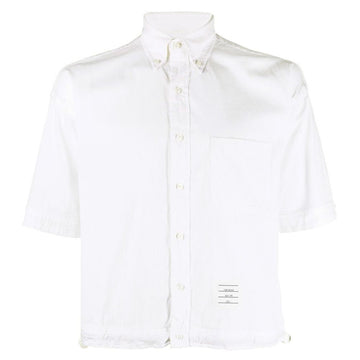 Thom Browne Logo Patch Chest Pocket Shirt White MWS257A 06272 100 52861148