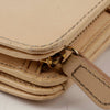 SALVATORE FERRAGAMO 22 B963 Beige Saffiano Gancini Geldbörse 12345 52156354 [P]