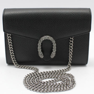 GUCCI Dionysus Mini Crossbody Bag aus schwarzem Leder 401231 52889669