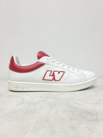 Louis Vuitton Red LV Logo Leather Luxembourg Sneakers 7 52890890