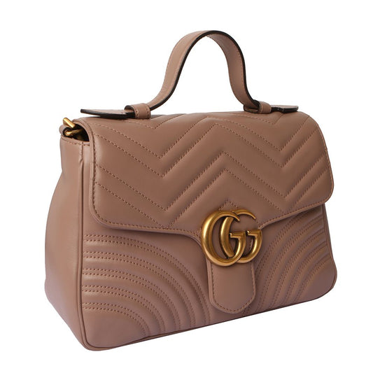 GUCCI 498110 GG マーモント マトラッセ トップハンドル ショルダーバッグ 30631 52996373