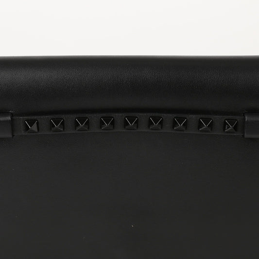 Valentino QW1B0399 Black Leather Rockstud Strap Clutch 60890539