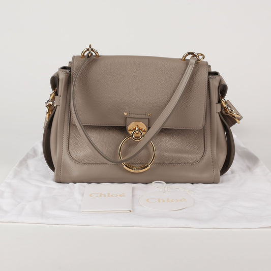 CHLOE CHC20AS142 スモール グレー レザー テス デイ トート バッグ 兼 ショルダーバッグ 52398344