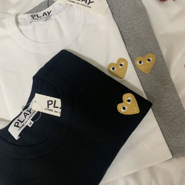 Comme Des Garcons Short Sleeve Gold Patch Play T-Shirt 144722463